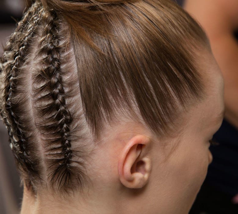 DIOR SS 17 Plaited Buns