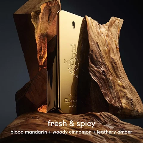 fresh and spicy, blood mandarin, woody cinnamon and leathery amber.