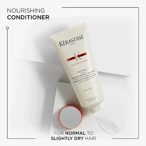 Image 1, Nourishing conditioner for normal to slightly dry hair. Image 2, Nutritive, Nourishing care for dry sensitised hair, highly concentrated gluco active and exceptional iris rhizome extract and hair is left soft and smooth to the touch with a healthy shine. Image 3, Glucids,Iris rhizome extract and Lipids ingredients. Image 4, Nutritive, Hovig Etoyan/global professional ambassador- Dry hair can be a challenge for a hairdresser. Luckily nutritive delivers nutrition deep into the hair shaft to keep it shiny and manageable. Lifesaving!