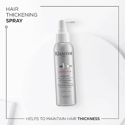 Image 1, hair thickening spray, helps to maintain hair thickness. Image 2, before and after. Image 3, vitamin B6, menthol, amino acid.