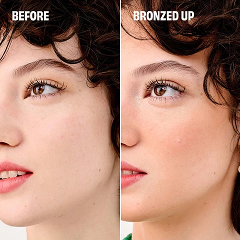 Image 1 - Image showing a side-by-side comparison of a womans face labeled on the left as Before and on the right as Bronzed Up, highlighting a bronzed makeup transformation.
Image 2 - Image features a pink background with abstract shapes in various brown tones and text that reads Make every day a Hoola-day Benefit bestseller Silky-soft powder Natural-looking matte finish.
Image 3 - Image shows a horizontal arrangement of four types of powdered bronzers in different shades labeled as Hoola Caramel, Hoola, Hoola Toasted, and Hoola Lite.