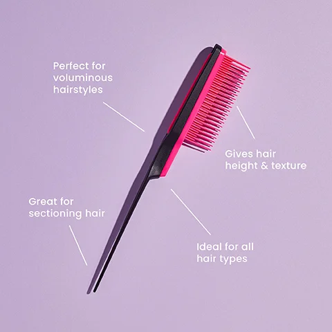 Perfect for voluminous hairstyles Great for sectioning hair Gives hair height & texture Ideal for all hair types