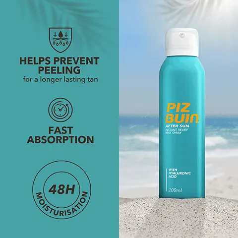 Image 1, helps prevent peeling for a longer lasting tan, fast absorption, 48h moisturiation. Image 2, helps protect skin from dehydration and keep a longer lasting tan. Image 3, the best after sun ive ever used. it cools as soon as its applied and soothes the sin-amazon verified purchase. Image 4, non greasy and non sticky