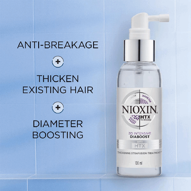 Volume Mousse + Provides Manageable body and hold + helps to style hair into thicker styles How to use Nioxin bodifying foam? A volume mousse for creating thicker hairstyles 1. Shake before use 2. Apply mousse to damp or towel-dried hair and distribute onto hair
3. Dry the hair to get the volume and define the movement Pro thick technology NIOXIN the no1. salon brand for thicker, fuller hair