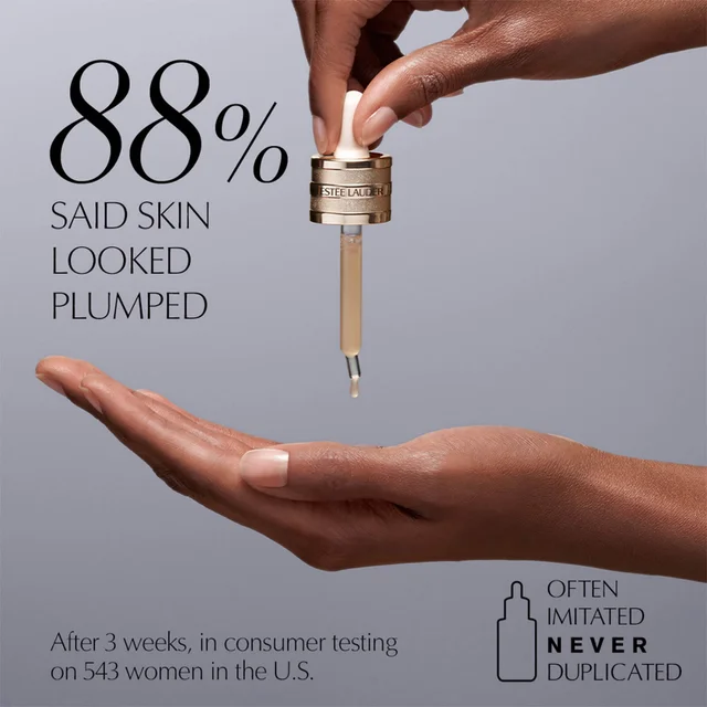 88% said skin looked plumped after 3 weeks, in consumer testing on 543 women in the US. Often imitated never duplicated.