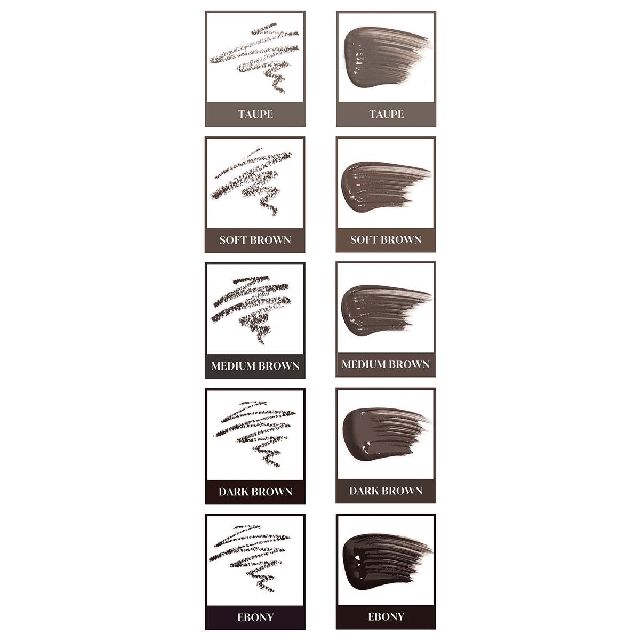 Image 1: Taupe Soft Brown Medium Brown Dark Brown EbonyImage 2: Brow Definer Soft Brown Brow Definer Before After Canastasias Beverly HillsImage 3:Dipbrow® Gel Caramel Before After Canastasia Beverly HillsImage 4: The Small Size Of The Brush Makes It Easy To Achieve Precise Placement Of Product And Exact Detailing. Use The Narrow Tip Of The Brush To Perfectly Fill The Space Between Brow Hairs With Precision.Image 5: Features A Lightweight, Colorless Formula That Delivers Flexible Hold That Lasts.