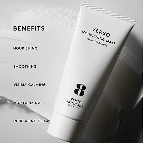 benefits = nourishing, smoothing, visibly calming, moisturising, increasing glow.