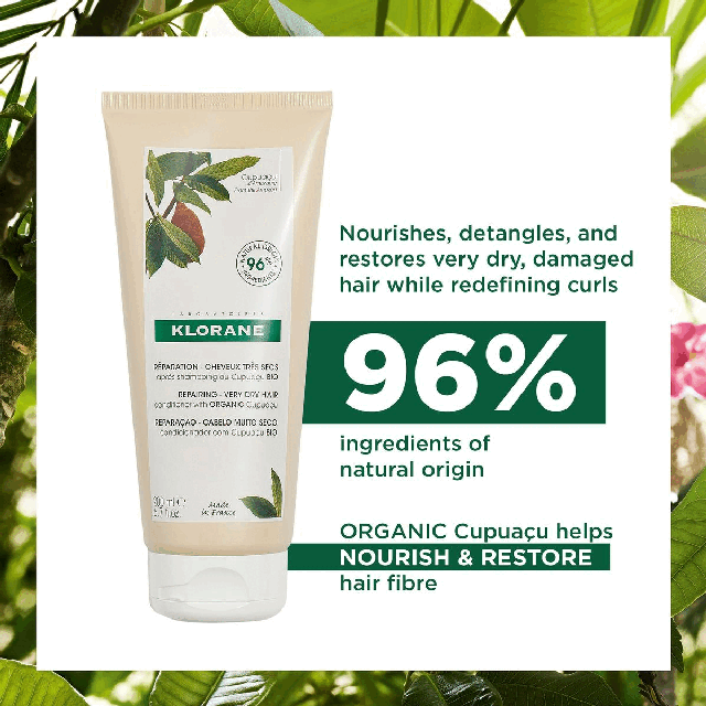 Image 1, 96% ingredients of natural origin. Image 2, Detangle and nourish routine. Image 3, product benefits. Image 4, curly girl method approved. Image 5, powdered fragrance with milky notes. Image 5-7, before and after
