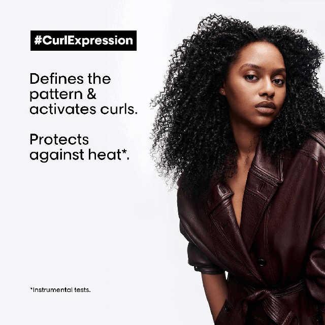 Image 1 - Defines the pattern and activates curls Protects against heat. Image 2 - Highly concentrated actives. Hibiscus seed Glycerin Urea H. Image 3 - 250ml 8.4fl.oz Image 4 - Before and After image Image 5 - I love this range. Because you want your curls to be seen, you wan them to POP and I think the Curl Expression range does just that. Derick Monroe Celebrity hairstylist. Image 6 - Co-developed with curl experts for each type of curls and coils Image 7 - Express your curls the pro way