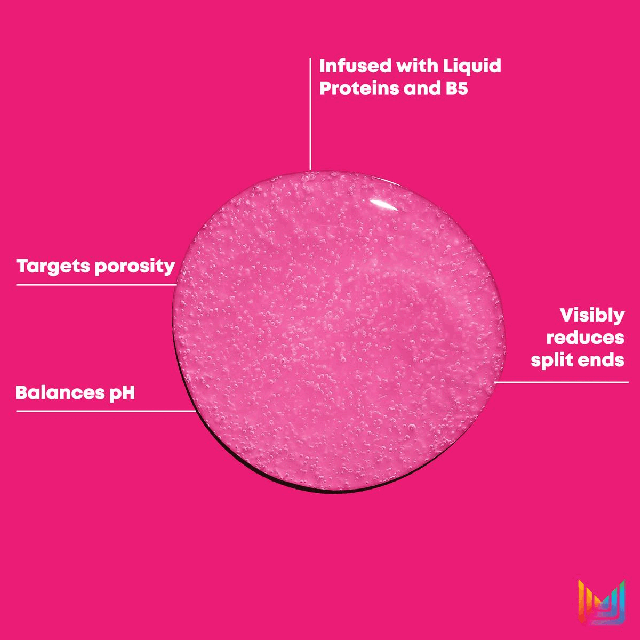 Image 1 and 2- Product benefits. Image 3 and 4- before and after model shots. Image 5- stylist favourite. Image 6- Instacure, cleanse, soften and target porosity. Image 7- Do! Make sure to apply a heat protectant prior to blow drying or using hot tools.