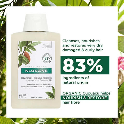 image 1, cleanses, nourishes and restores very dry damaged and curly hair. 83% ingredients of natural origin. organic cupuacu helps nourish and restore hair fibre. image 2, 83% ingredients of natural origin. without ingredients of animal origin. biodegradable formula. 100% recycled and recyclable bottle - excluding cap, we are working on it. image 3, nourishes, detangles and restores very dry, damaged hair while defining curls. 96% ingredients of natural origin. organic cupuacu helps nourish and restore hair fibre. image 4, 96% ingredients of natural origin. without ingredients of animal origin. biodegradable formula. 50% recycled tube - excluding the cap, we are working on it. image 5, deeply nourishes and restores very dry, damaged and curly hair. 96% ingredients of natural origin. concentrated in organic cupuacu to nourish and restore hair fibre. image 6, 96% ingredients of natural origin. without ingredients of animal origin. biodegradable formula. 100% recycled and recyclable jar - excluding the cap, we are working on it. image 7, before and after. image 8, curly girl method approved