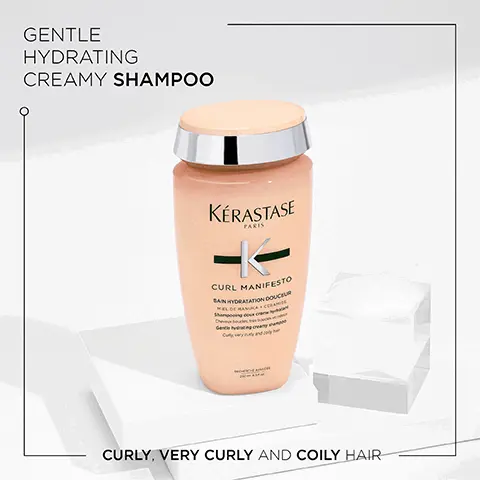 Image 1 - Gentle hydrating creamy shampoo, curly, very curly and coily hair. Image 2- Lightweight moisture replenishing conditoner, curly, very curly and coily hair.. Image 3- Curl manifesto, 24h anti frizz, 2X shinier curls, +88% immediate nutrition, +98% more detangling. Image 4- Before and after model shot. Image 5- ceramide and precious manuka honey. Image 5- 100% recycled and recyable gift boxes