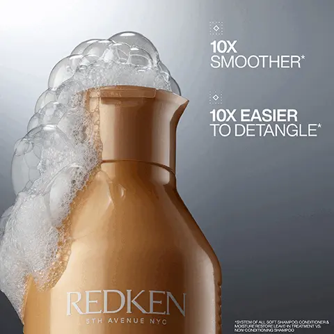 Image 1, 10X SMOOTHER* 10X EASIER TO DETANGLE* REDKEN 5TH AVENUE NYC *SYSTEM OF ALL SOFT SHAMPOO CONDITIONER & MOISTURE RESTORE LEAVE IN TREATMENT VS NON-CONDITIONING SHAMPOO Image 2, 10X SMOOTHER* HER* 10X EASIER TO DETANGLE* 7X MORE CONDITIONED* "SYSTEM OF ALL SOFT SHAMPOO CONDITIONER & MORE RESTORE LEAVE-IN TREATMENT VS NON-CONDITIONING SHAMPOO SYSTEM OF ALL SOFT SHAMPOO CONDITIONER AND ARGAN OIL Image 3, FORMULATED WITH ARGAN OIL TO HELP MOISTURISE DRY HAIR Image 4, BEFORE AFTER* *ALL SOFT SHAMPOO, CONDITIONER, AND MOISTURE RESTORE Image 5, "I CAN HONESTLY SEE WHAT THE HYPE IS AND WHY HAIRDRESSERS USE THIS IN SALONS. IT MADE MY HAIR SO INCREDIBLY SOFT, SMOOTH AND FEELING SO HEALTHY** *RECEIVED THE PRODUCT TO TRY FROM MARIE CLAIRE BEAUTY DRAWER, FEB 2023 REDKEN all soft shampoo 2% 1300 BALANCED FORMULA REDKEN all soft conditioner mpooing 5% 101300 BALANC FORMULA Image 6, ADDS INTENSE SOFTNESS & SHINE REDKEND apro-shampooing conditioner all soft 150 MLANDED Image 7, REDKEN OTECTION SO TI-FRIZZ SMOO OISTURE DEFINIC SUA LOP SHIN 25 SO BENEFITS OL BIENFAITS ONE UNITED MATH BENCHM TACEMENT MILTENENCES TOUTUN MOVI MULT DEces 1000 N- UND MULTI-BENEFIT LEAVE-IN CONDITIONER › HEAT PROTECTION UP TO 230°C • DETANGLING 5floz 150ml Image 8, 9'8 FORMULATED WITH COCONUT OIL & LACTIC ACID FOR HEALTHY FEELING HAIR Image 9, BEFORE AFTER ONE UNITED + DIFFUSING Image 10, LOVED BY PROS "ONE OF MY PERSONAL FAVOURITES; ONE UNITED IS THE LEAVE-IN TREATMENT SPRAY THAT DOES IT ALL FROM PROTECTING, TO PRIMING AND CONDITIONING!" GRACE MARDON HAIRSTYLIST PERCY & REED SALON REDKEN 25 GENETS ONE NITED Image 11, PRO TIP: APPLY TO MID-LENGTHS AND ENDS BEFORE YOU COMB OR BRUSH. IT WILL INSTANTLY HELP TO DETANGLE AS WELL AS LEAVING IT SOFT AND SHINY UNIT ONE 30 Image 12, "I REALLY LOVE THIS REDKEN PRODUCT, YOU CAN USE IT IN SO MANY WAYS.. DRY, WASHES, HEAT PROTECTION MIST IT'S MULTI PURPOSE WOULD DEFINITELY RECOMMEND❞* REDKEN OTECT ON SO TI-FRIZZ SMOO STURE DEFINIC LOP UTF 25 BENEFITS SHIN SUA *RECEIVED THE PRODUCT TO TRY FROM MARIE CLAIRE BEAUTY DRAWER, OCT 2023 ONE UNITED ALL-IN-ONE RUSSON TH PARENT MULT ONE MULTIVORTE 51 cz 150 me