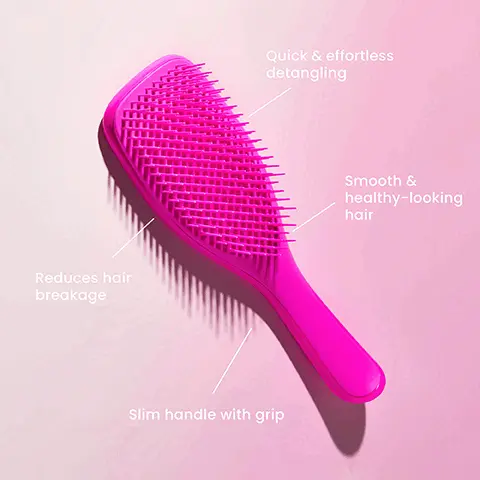 Image 1, Reduces hair breakage Quick & effortless detangling Slim handle with grip Smooth & healthy-looking hair Image 2, 15.5 cm 22.1 cm 23.6 cm 5.3 cm The Ultimate Detangler Mini Great for small hands 6.6 cm The Ultimate Detangler 7.9 cm The Ultimate Detangler Large Great for Thick & Curly Hair Types
