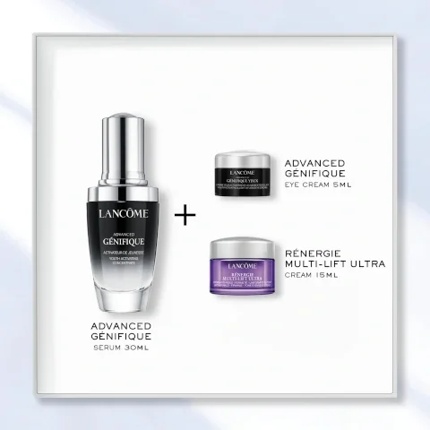 Advanced genifique serum 30ml and advanced genifique eye cream 15ml, renergie multi lift ultra cream 15ml