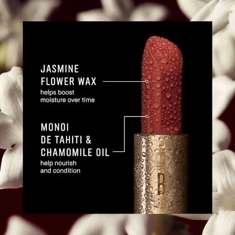 JASMINE FLOWER WAX helps boost moisture over time MONOI DE TAHITI & CHAMOMILE OIL help nourish and condition