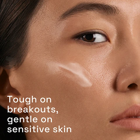 Image 1 - A close-up of a womans face with a smooth skin texture and a product applied to her cheek, featuring the text tough on breakouts, gentle on sensitive skin.
Image 2 - A smiling woman with a clear complexion shows a small amount of skincare product on her cheek, with text that reads improves the appearance of breakouts in 3 days.
Image 3 - A hand is holding a tube of Cetaphil Gentle Clear serum, with text beside it that reads Triple-action oil free serum for clearer, brighter looking skin and a circular logo stating DERMATOLOGIST RECOMMENDED and SENSITIVE SKIN.
Image 4 - Image depicts three Cetaphil skincare products arranged against a white background, labeled as part of a blemish-prone sensitive skin routine, with Step 1 Cleanse, Step 2 Target, and Step 3 Moisturise alongside each product.
Image 5 - A hand is holding a small bottle of skincare product with a drop of the product on a fingertip, and text on the right reads Fights breakouts and visibly reduces post-blemish marks.
Image 6 - A tube of Cetaphil Gentle Clear Triple-Action Blemish Serum stands on a countertop with a white tile background, and the text reads 5 SIGNS SKIN SENSITIVITY and DEFENDS AGAINST Dryness Irritation Roughness Tightness Weakened Skin Barrier.
Image 7 - Logo for Cetaphil featuring the brand name in white text on a blue background with a green curved accent, stating #1 DERMATOLOGIST RECOMMENDED CLEANSING BRAND.