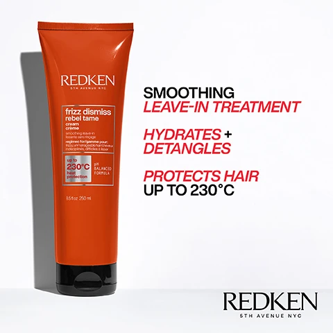 Image 1, smoothing leave in treatment. hydrates and detangles protects hair up to 230 degrees. image 2, anti frizz oil, provides frizz control, instantly smooths. image 3, babassu oil  and smoothing complex helps fight frizz. provides humidity protection.