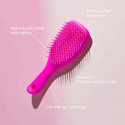 Reduces hair breakage, quick and effortless detangling, smooth and healthy-looking hair, on-the-go mini size. Before and After. 15.5 x 5.3cm The Ultimate Detangler Mini, Great for small hands. 22.1 x 6.6cm The Ultimate Detangler. 23.6 x 7.9cm The Ultimate Detangler Large, Great for Thick and Curly Hair Types.
