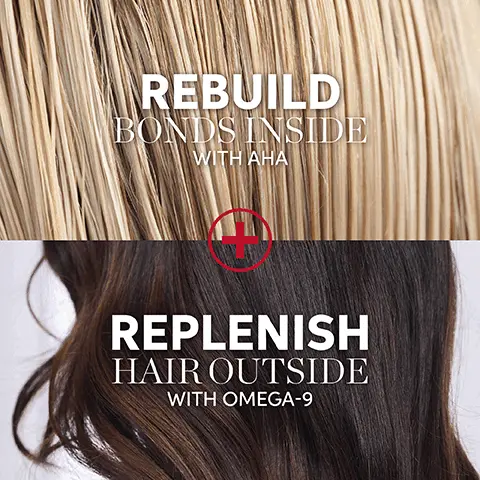 Image 1, REBUILD BONDS INSIDE WITH AHA REPLENISH HAIR OUTSIDE WITH OMEGA-9 Image 2, () (4) PROFESSIONALS WELLATM REPAIR STRENGTH SMOOTHNESS SHINE Image 3, 今 D 今 REPAIR WELLA PROFESSIONALS (1) STRENGTH ULTIMATE REPAIR MOTIONER REVI STEP ypes de 0mL (6.7 F SMOOTHNESS SHINE Image 4, REPAIRS DAMAGE IN 90 SECONDS INSIDE & OUT WELLATM ULTIMATE REPAIR M-L02 FLOO