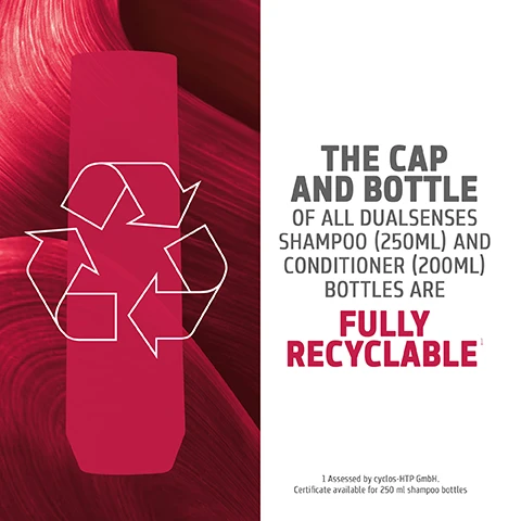 image 1, the cap and bottle of all dual senses shampoo and conditioner bottles are fully recyclable. assessed by cyclos-HTP gmbh, certificate available for 250ml shampoo bottles. image 2, climate neutral packaging. this gift packaging supports a wing farm in northern morocco as part of our carbon offset programme. FSC certified gift boxes. only materials from sustainable forests are used in the manufacturing of our gift packaging