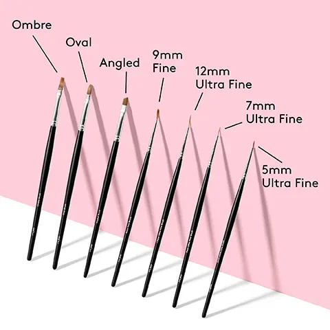 ombre, oval, angled, 9mm fine, 12mm ultra fine, 7mm ultra fine, 5mm ultra fine
