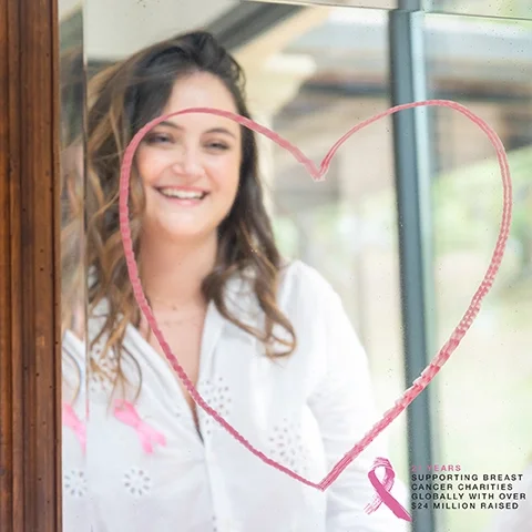21 YEARS SUPPORTING BREAST CANCER CHARITIES GLOBALLY WITH OVER 24 MILLION POUND RAISED.