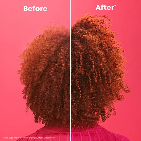 Image 1 - A comparison image showing the back of a persons head with curly hair styled differently on two sides, labeled Before on the left and After on the right, against a pink background, with a note at the bottom stating *When Used With A System Of Shampoo, Mask And Leave-in*.
Image 2 - A pink plastic shampoo bottle labeled matrix Glow Mania is shown against a matching pink background with bubbles surrounding it, and the visible text includes Helps Preserve Your Colour Glow, Hair Feels Softer and Looks Shinier, and Vegan Formula*.
Image 3 - A red shampoo bottle labeled matrix Glow Mania is positioned against a pink background with a creamy hair product texture beside it, featuring text that states Creamy, Lightweight Texture, Hair Feels Softer and Looks Shinier, and Vegan Formula.
Image 4 - A flat lay image of hair care products on a bright red background, featuring three bottles labeled matrix Glow Mania for shampoo and conditioner, a jar labeled Glow Mania Glazing Mask, and a bottle labeled Glow Mania Leave-In Conditioner, with steps outlining their usage: Step 1 Helps to Gently Cleanse and Soften, Step 2 Glaze Mask, and Step 3 Helps Protect.
Image 5 - A woman with curly hair smiles while holding two bottles of Matrix Glow Mania hair products against a pink background, with visible text stating Enhance Colour Glow From Inside Out For 4 Weeks, Formulated With Glycolic Acid And Rosehip Oil, and For Colour Treated Hair.
Image 6 - A halved coconut reveals its white interior surrounded by slices of grapefruit and mango, with a pink geranium flower and green leaves, and text labels reading Sweet Coconut Water, Juicy Mango, Fresh Geranium, and Sparkling Grapefruit.
Image 7 - Image shows two bottles of hair care products side by side, with the left featuring Color Obsessed in purple packaging and the right showcasing Glow Mania in red packaging, along with the text Seal And Enhance Your Colour Glow From Inside Out For Up To 4-Weeks* at the bottom.