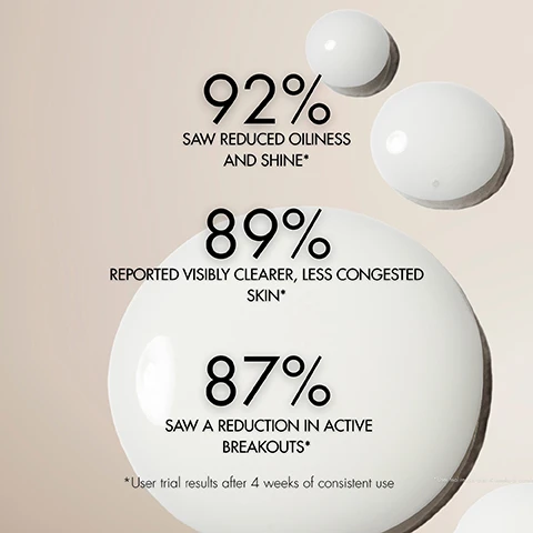 Image 1 - A light beige background with several white, glossy drops displays text showing trial results: 92% SAW REDUCED OILINESS AND SHINE*, 89% REPORTED VISIBLY CLEARER, LESS CONGESTED SKIN*, 87% SAW A REDUCTION IN ACTIVE BREAKOUTS*, and *User trial results after 4 weeks of consistent use. Image 2 - A clear glass bottle of Skin Design London Clear Skin Peel with a brown cap is positioned on a light background, displaying text that reads CLEAR SKIN. CLINICALLY DELIVERED. No Downtime. No Peeling. Just Results. and on the bottle label: Skin Design LONDON DESIGNER COSMECEUTICALS CLINIC CLEAR SKIN PEEL PEELING PEAU CLAIRE Blemish & Pigmentation Imperfections et Pigmentation THE VITAMIN SKIN PEEL TREATMENTS LES PEELINGS VITAMINES 30 mL e 1 fl oz. Image 3 - The image features a clear square bottle with a brown cap and a brown label that reads Skin Design LONDON DESIGNER COSMECEUTICALS CLINIC CLEAR SKIN PEEL PEELING PEAU CLAIRE Blemish & Pigmentation Imperfections et Pigmentation THE VITAMIN SKIN PEEL TREATMENTS LES PEELINGS VITAMINES 30 mL e 1 fl oz, alongside text stating TREAT ACNE & DEHYDRATION KEY BENEFITS REGULATES OIL PRODUCTION PURIFIES SKIN UNCLOGS PORES BRIGHTENS & TONES SKIN. Image 4 - A clear glass bottle of Skin Design Clear Skin Peel with a brown cap is centered against a light background with white spheres, surrounded by text that reads POWERED BY MAGNOLIA GRANDIFLORA BARK EXTRACT Soothes irritation, reduces redness, and helps protect against environmental damage. SALICYLIC ACID Clears breakouts, reduces oil, and refines skin texture. DIOIC ACID Regulates oil and reduces pigmentation. Targets acne and dark spots simultaneously. NIACINAMIDE Brightens skin, calms inflammation, minimizes pores, and strengthens the skin barrier. The bottle label itself reads Skin Design LONDON BRIDGETT COSMETIQUES CLINIC CLEAR SKIN PEEL PEELING PEAU CLAIRE Blemish & Pigmentation Imperfections & Pigmentation THE VITAMIN SKIN PEEL TREATMENTS LES PEELINGS VITAMINÉS 30 mL e 1 fl oz. Image 5 - A woman with long, curly dark hair and dark eye makeup applies a white cream to her hand from a small jar, with text above her reading THE FOUNDER EXPERTISE, a quote that says I create treatments and skincare that gives me the best tools in clinic and formulations for optimum results. Dehydration causes congestion, acne, breakouts. Clear Skin Peel is the best product to tone, brighten and reinforce the skins moisture barrier. attributed to FATMA SHAHEEN FOUNDER & CEO, and further text below that reads THE WORLDS SKIN SAVIOUR VOGUE. Image 6 - A graphic displaying a four-step skincare treatment plan for acne and congestion shows a jar of Skin Design London Face Bath, a dropper bottle of Skin Design London Retexturising Serum, a square bottle of Skin Design London Clear Skin Peel, and a jar of Skin Design London Sleeping Beauty, with text reading The SDL Treatment Plan Acne & Congestion Designed By Fatma Shaheen, Step 1 Face Bath Clean, Step 2 Retexturising Serum Smooth, Step 3 Clear Skin Peel Treat, and Step 4 Sleeping Beauty Restore. Image 7 - A blurred image of a womans face and hand is overlaid with white text detailing product usage instructions: CLEAR SKIN PEEL HOW TO USE DESIGNED BY FATMA SHAHEEN AM & PM Apply a very thin layer of peel to face and neck, avoiding eye area. Leave on for 15 minutes. Leave overnight for best results. Rinse thoroughly with warm water to remove Skin Design LONDON.