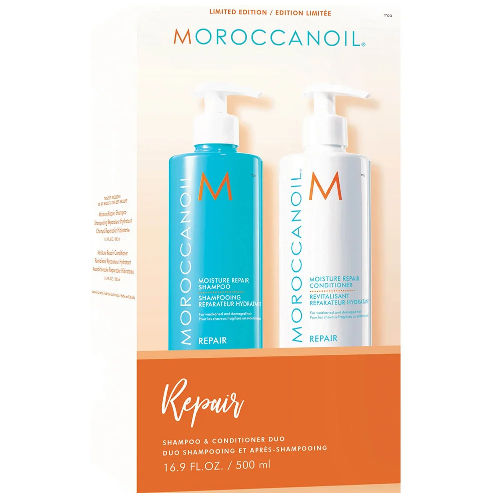 Moroccanoil Moisture Repair Shampoo & Conditioner Duo (2x500ml) (Worth £69.40) Image 1