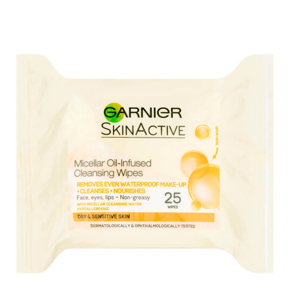 Garnier Micellar Oil Infused Face Wipes 25 Wipes Image 1