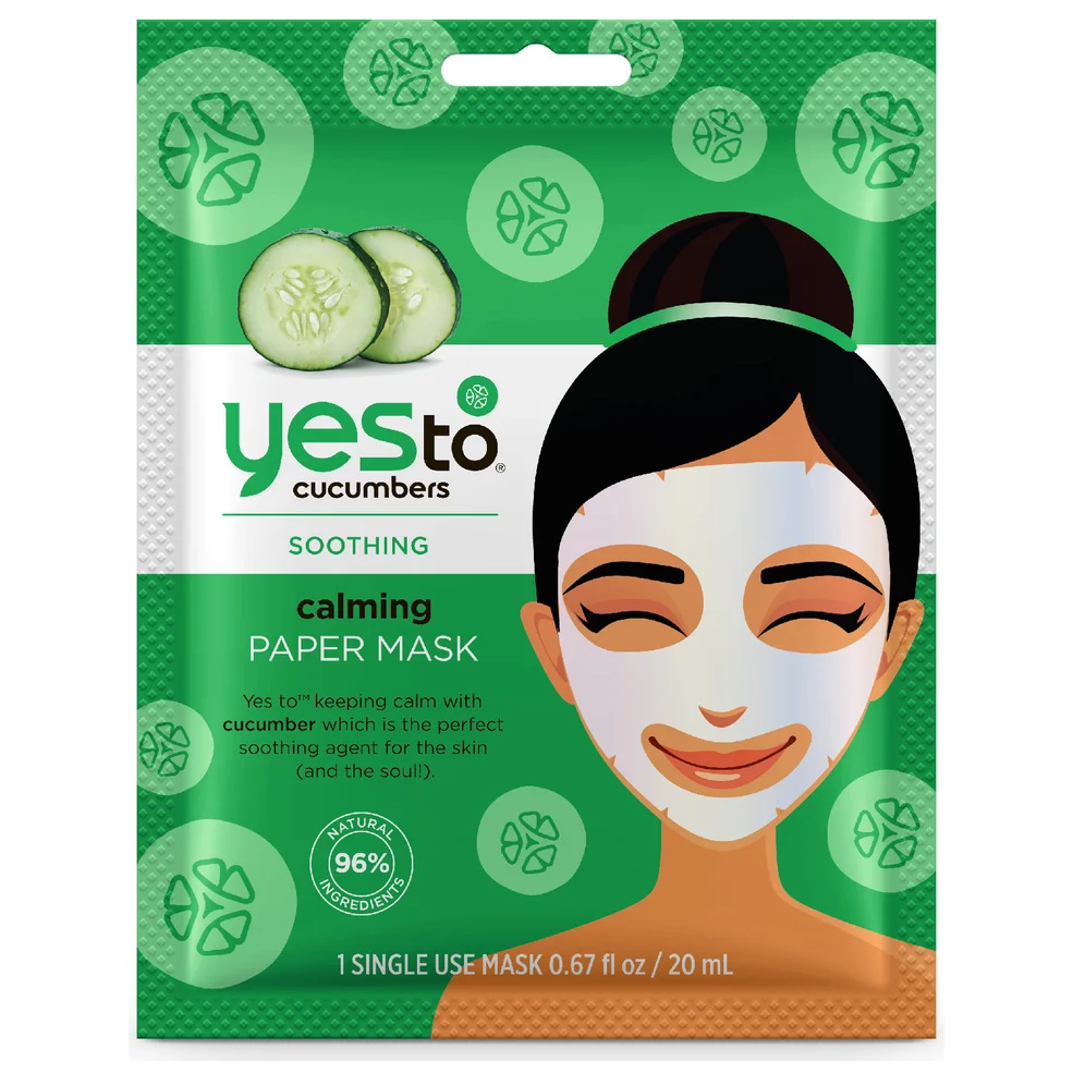 yes to Cucumbers Calming Paper Mask Image 1