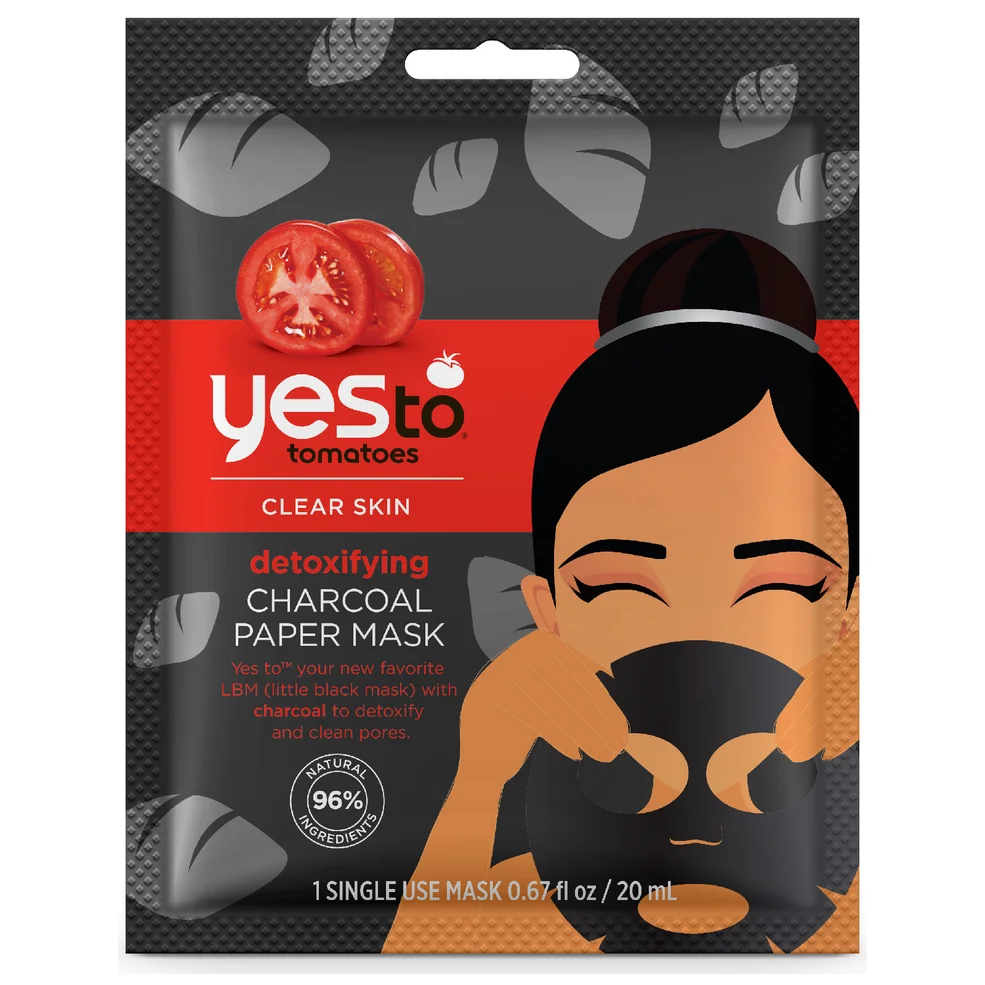 yes to Tomatoes Detoxifying Charcoal Paper Mask Image 1