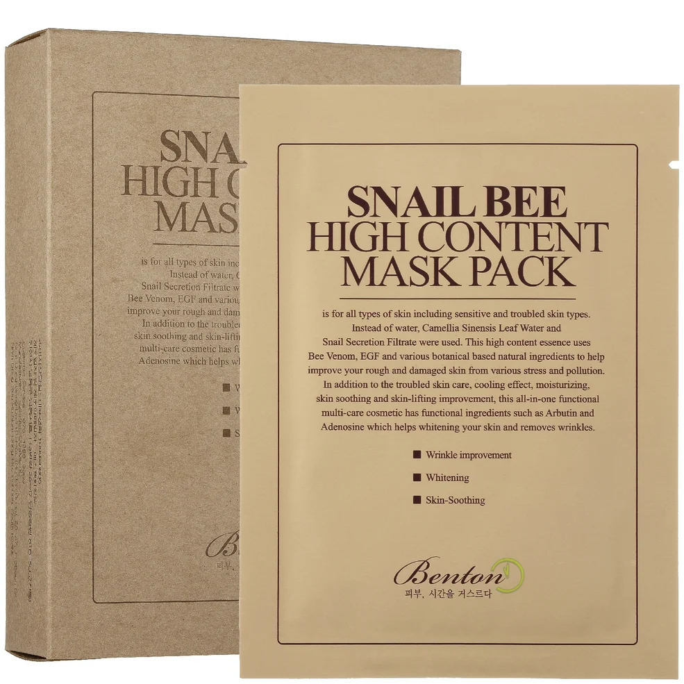 Benton Snail Bee High Content Mask Pack (10 Pack) Image 1