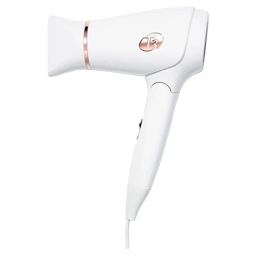 T3 Featherweight Compact Hair Dryer (White/Rose Gold) Image 1