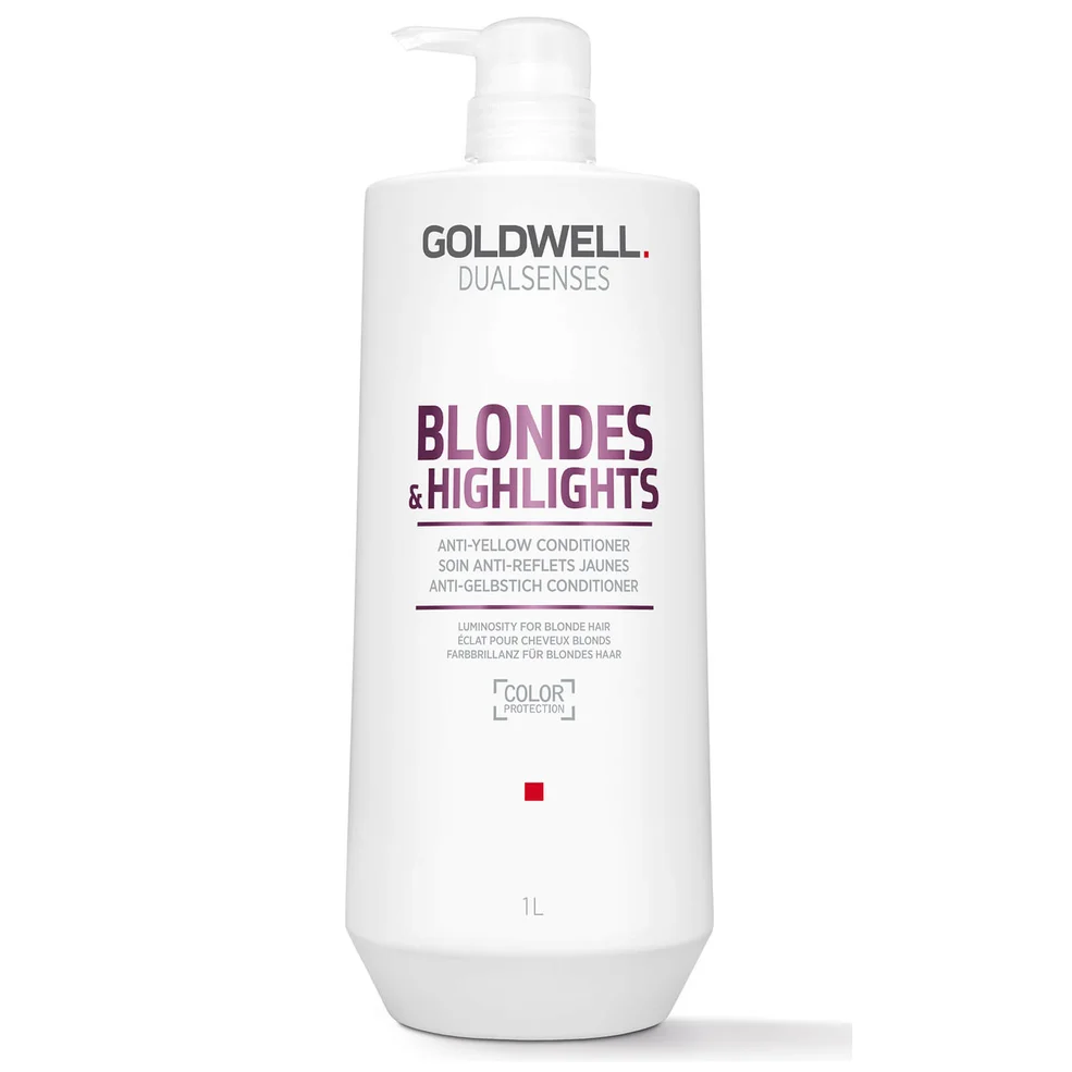 Goldwell Dualsenses Blonde and Highlights Anti-Yellow Conditioner 1000ml (Worth £85) Image 1