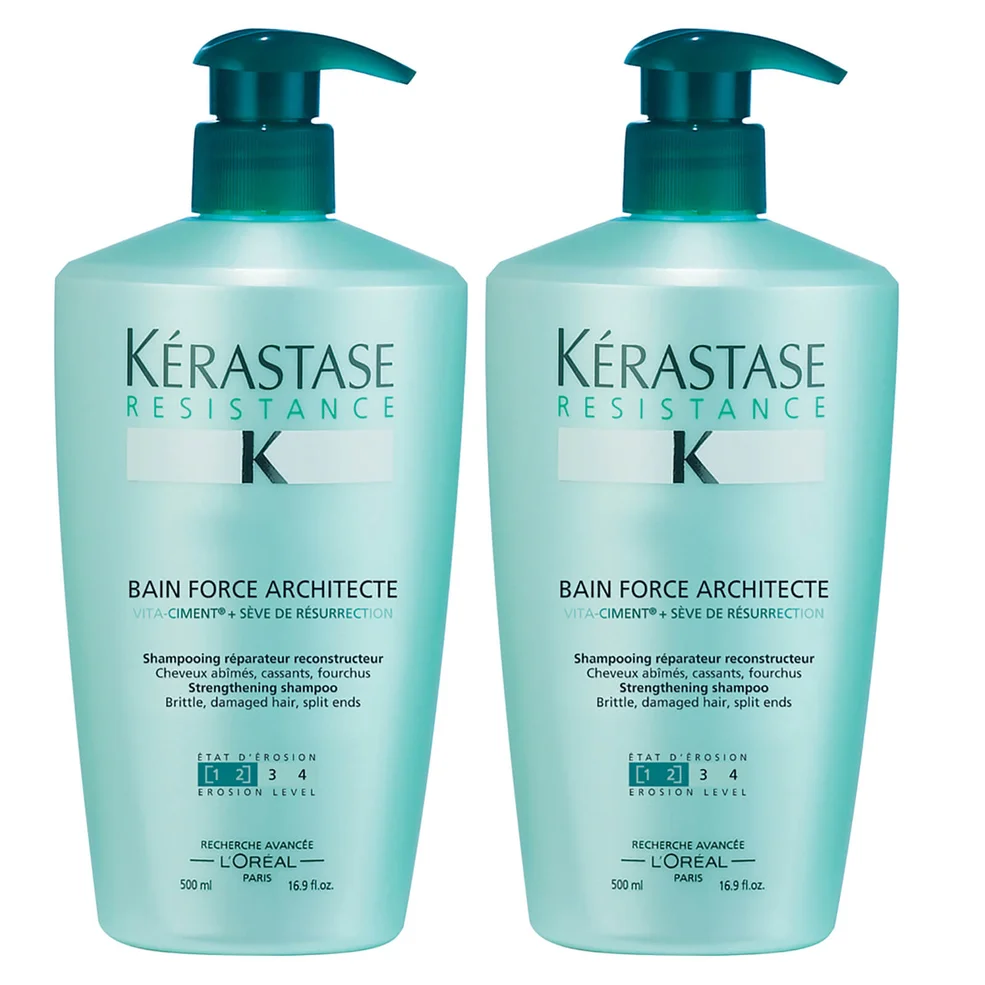 Kérastase Resistance Bain Force Architecte (500ml) Duo Image 1