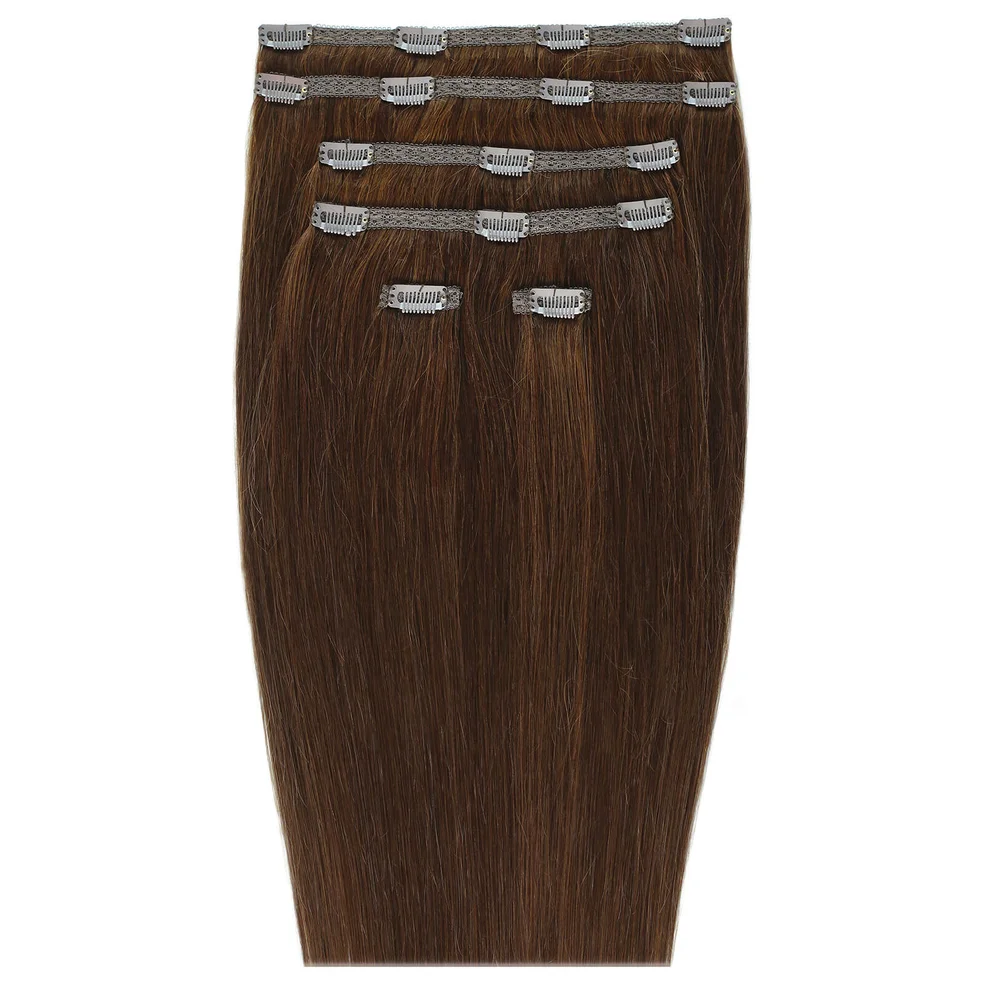 Beauty Works 18" Double Hair Set Clip-In Extensions - Chocolate 4/6 Image 1