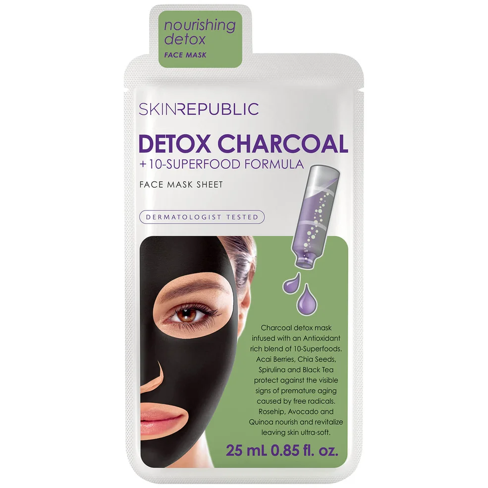 Skin Republic Superfood Detox + Charcoal Mask 25ml Image 1