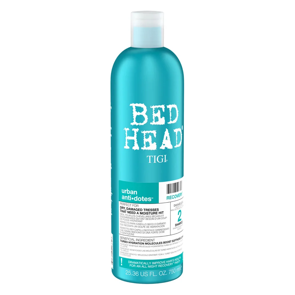 TIGI Bed Head Urban Antidotes Recovery Moisturising Shampoo for Dry and Damaged Hair 750ml Image 1