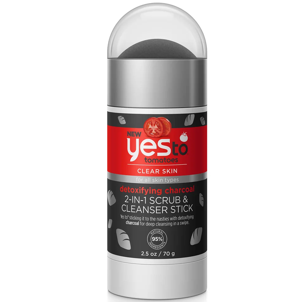 yes to Tomatoes Detoxifying Charcoal 2-in-1 Scrub & Cleanser Stick 70g Image 1