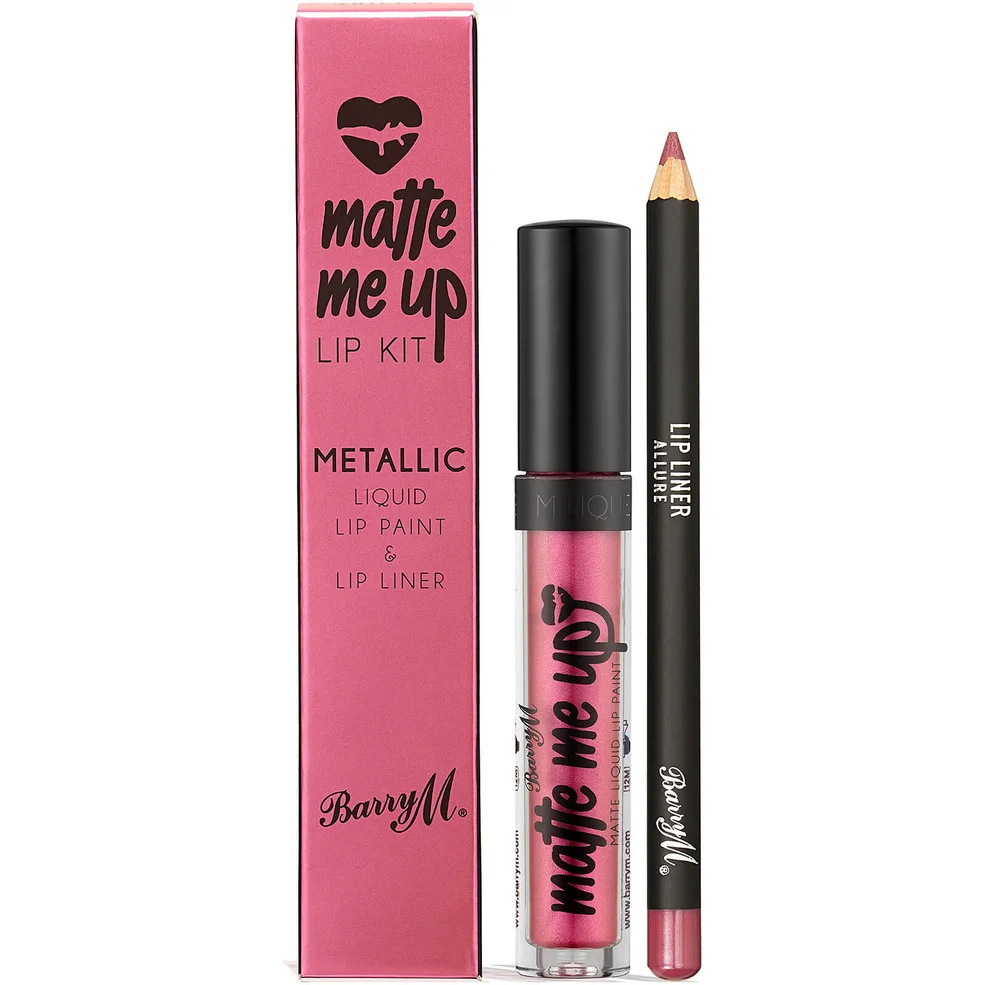 Barry M Cosmetics Matte Me Up Metallic Lip Kit (Various Shades) Image 1