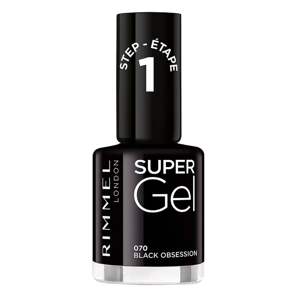 Rimmel Super Gel Nail Polish - Black Obsession Image 1
