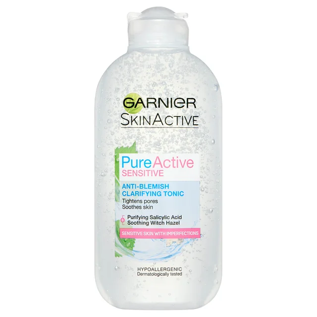 Garnier Pure Active Anti Blemish Clarifying Tonic Sensitive Skin 200ml