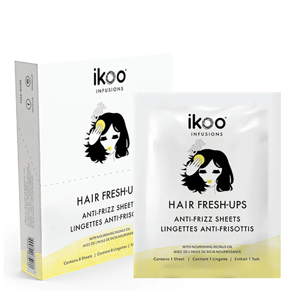 ikoo Hair Fresh-Ups Anti-Frizz Sheets (Box of 8 Sachets) Image 1