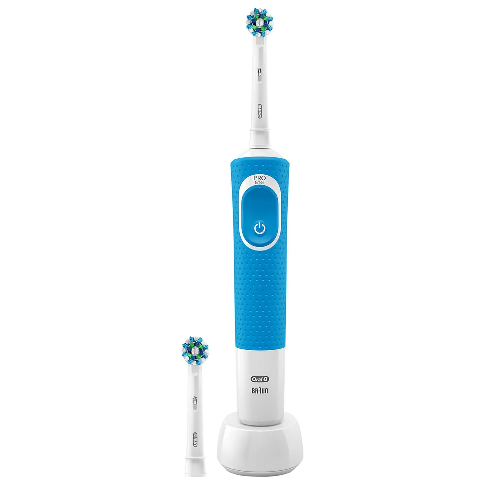 Oral B Vitality Plus CrossAction Power Handle Electric Toothbrush - Blue Image 1