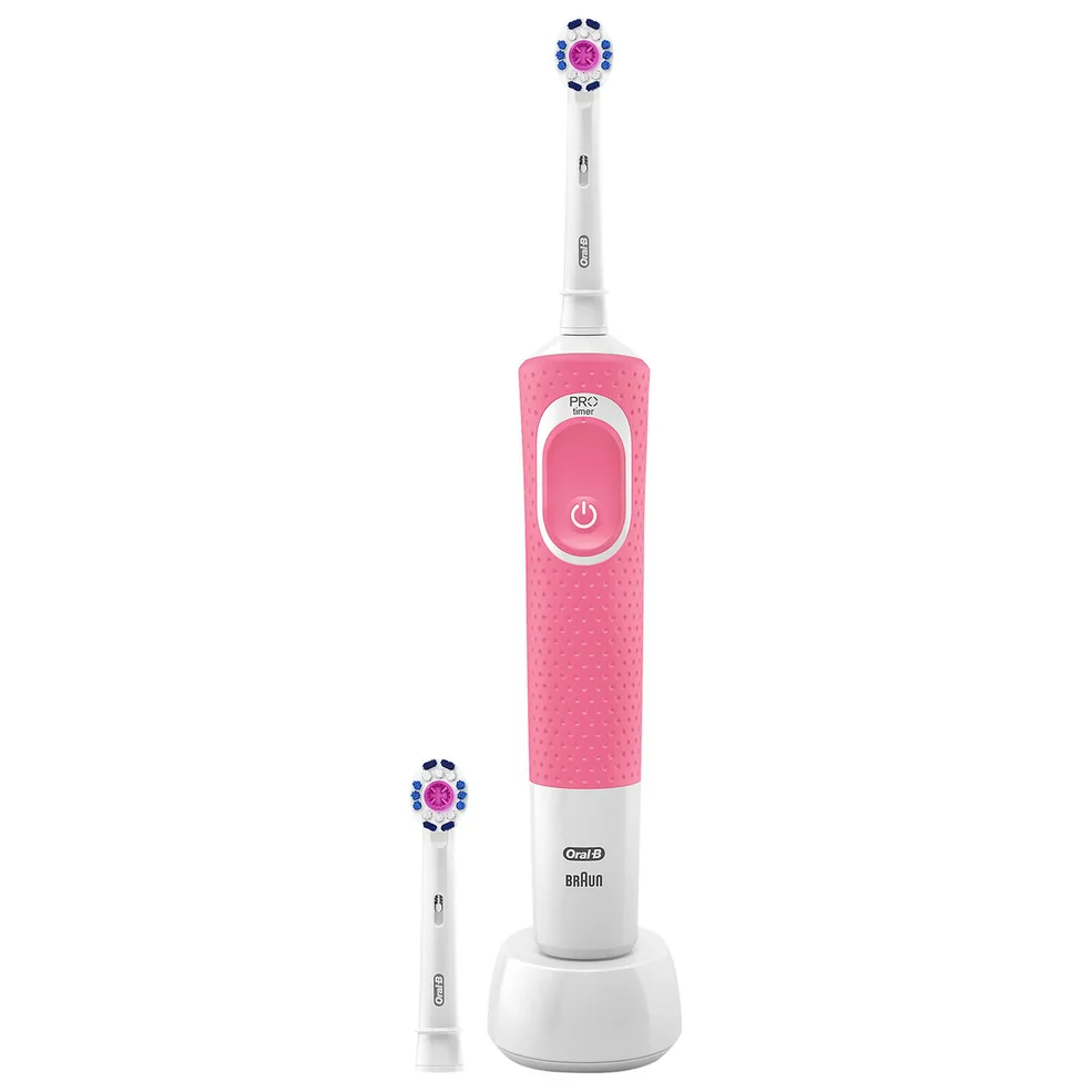 Oral B Vitality Plus White and Clean Power Handle Electric Toothbrush - Pink Image 1