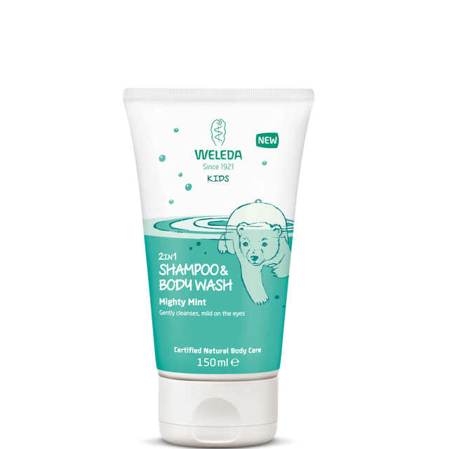 Weleda Kids' 2-in-1 Mighty Mint Shampoo and Body Wash 150ml
