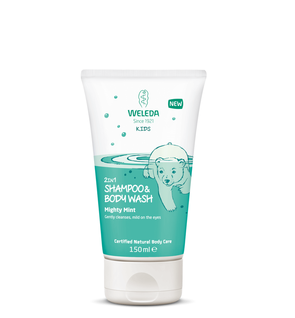 Weleda Kids' 2-in-1 Mighty Mint Shampoo and Body Wash 150ml Image 1