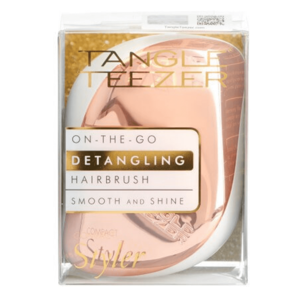 Tangle Teezer Compact Styler Detangling Hairbrush - Rose Gold Ivory Image 1